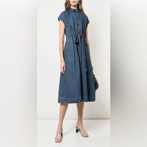 Elegant Blue A-Line Denim Skirt